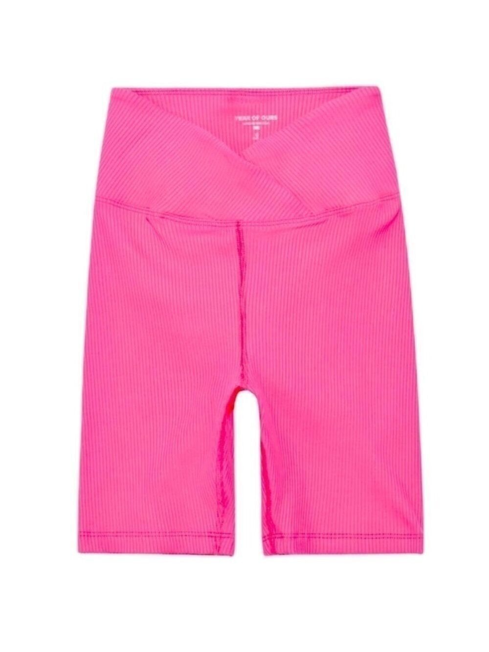 Year of Ours V Waistband Bike Shorts in Neon Pink